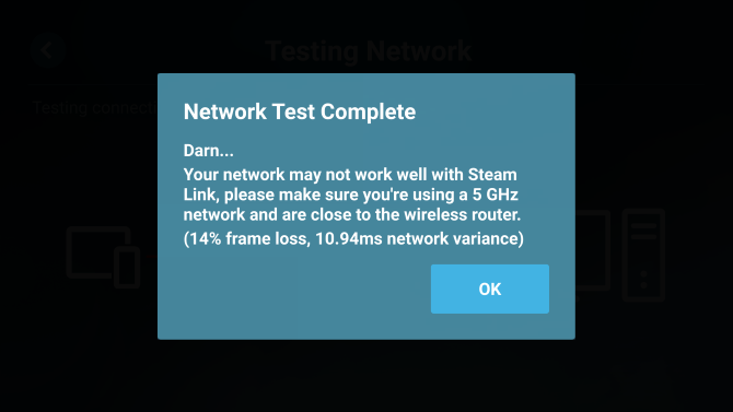 نتائج اختبار Steam-Link-Network-Test