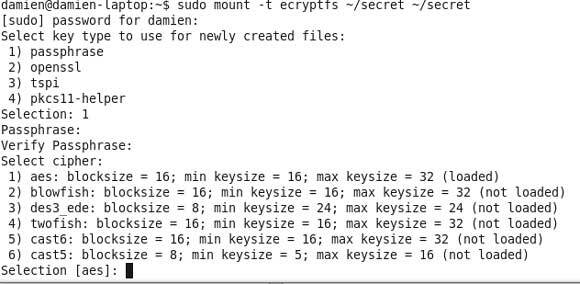 تشفير ecryptfs