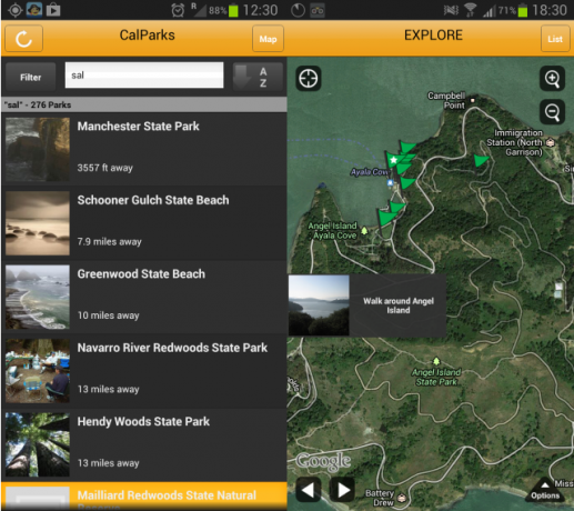 تطبيق CalParks Android