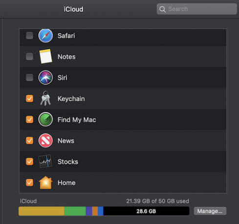 ابحث عن My Mac في إعدادات iCloud