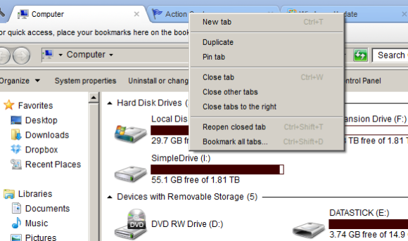 Clover 2 يحول Windows Explorer إلى Google Chrome [Windows] cl2 4