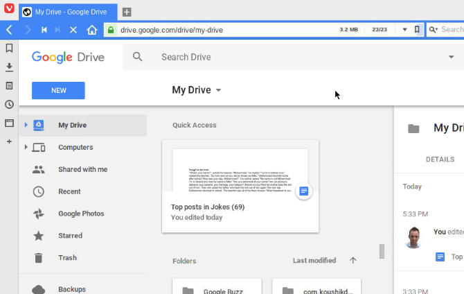 تطبيقات Google في فيفالدي