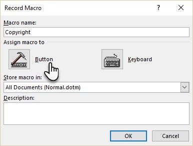 الطريقة السهلة لإدراج رموز خاصة في مربع حوار ماكرو Microsoft Word Record