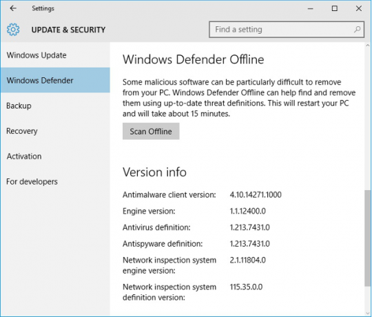 نظرة عامة على windows-defender-offline-offline