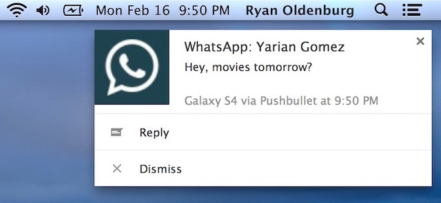 ال WhatsApp-pushbullet-إعلام