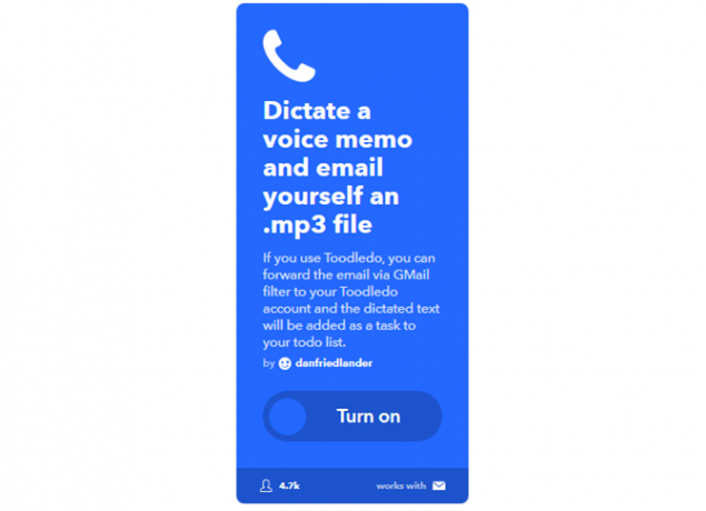 دليل IFTTT النهائي: استخدم أقوى أداة للويب مثل Pro 34IFTTT VoiceMemoToEmail