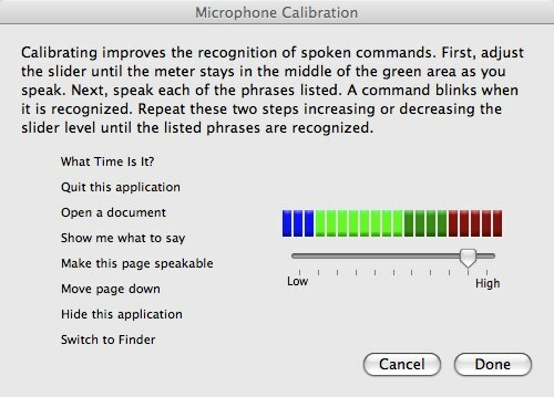 كيفية استخدام أوامر الكلام على معايرة ميكروفون Mac 03