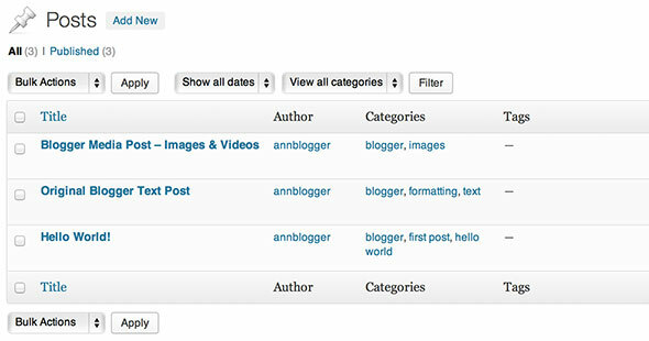 Blogger إلى WordPress ، WordPress إلى Blogger - تبديل المدونات التي تم اختبارها نتائج wp x