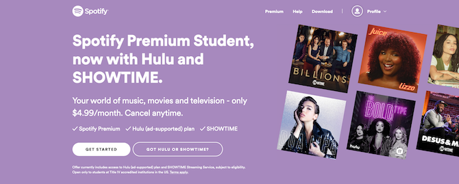 برنامج Spotify Premium Student