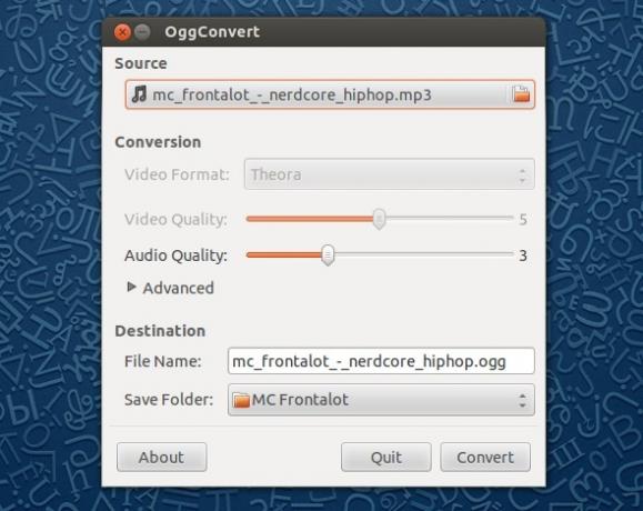 mp3 إلى ogg