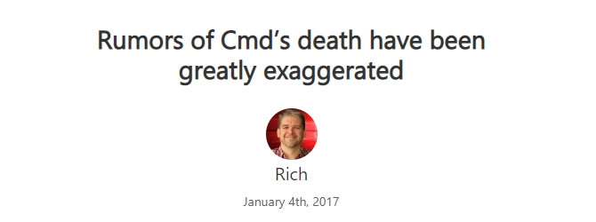 مدونة Microsoft تؤكد لنا أن CMD لم يمت.