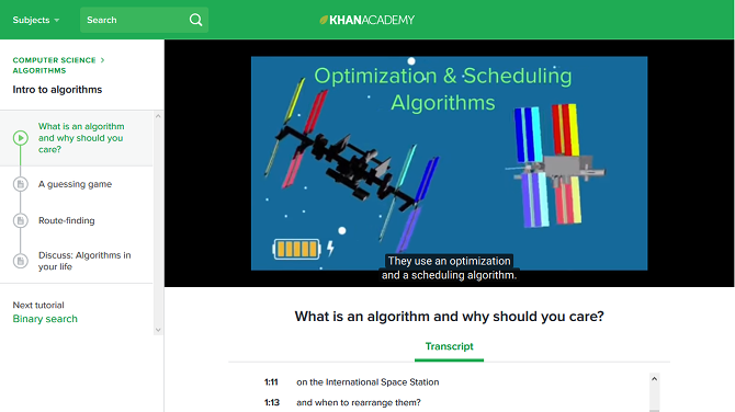 أفضل 11 موقعًا مجانيًا عبر الإنترنت لبرمجة الكمبيوتر دورات khanacademy