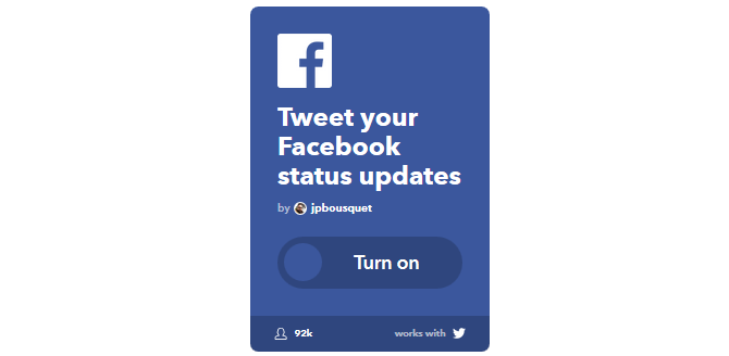 دليل IFTTT النهائي: استخدم أقوى أداة ويب مثل Pro 29IFTTT TweetFBStatusUpdates