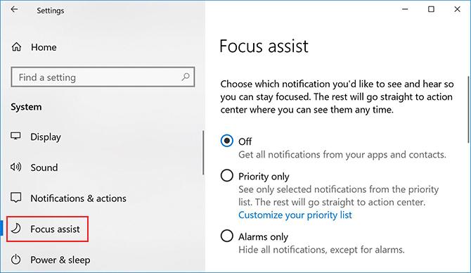 كيفية استخدام Windows Focus Assist (سابقا Quiet Hours) Assist Focus