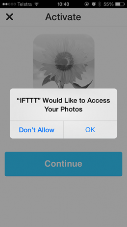 ضع iPhone الخاص بك للعمل مع تفويض IFTTT