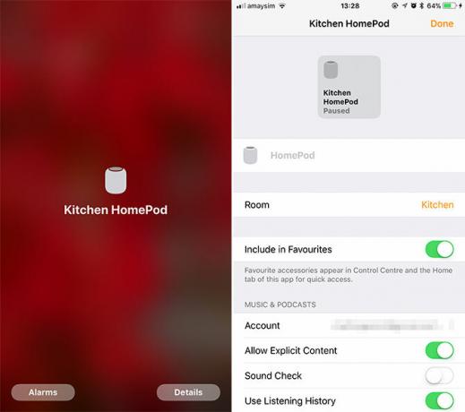 إعدادات HomePod