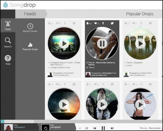 Songdrop - يغذي - شعبية Songdrop: خدمة توفير الأغاني المجانية والمفضلة التي لا تعرفها حتى الآن ، يغذي Songdrop شعبية