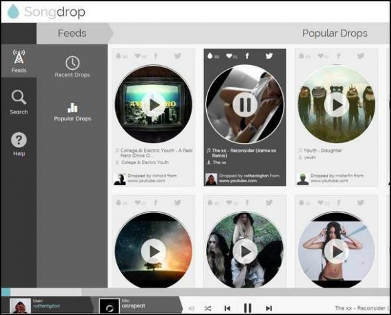 Songdrop: خدمة توفير الأغاني المجانية والمفضلة التي لا تعرفها حتى الآن ، يغذي Songdrop شعبية