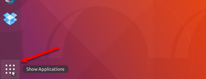 إظهار التطبيقات في Ubuntu 17.10