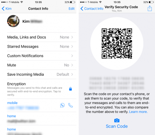 ال WhatsApp-التشفير المعلومات