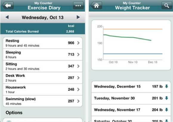 10 تطبيقات صحية رائعة لأجهزة iPhone و iPad calorieapp2