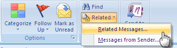6 طرق للبحث عن رسائل البريد الإلكتروني في برنامج Outlook 2007 البحث الفوري 7