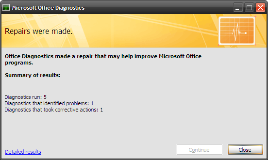 كيفية إصلاح مشاكل Microsoft Office مع اختبار مايكروسوفت أوفيس تشخيص 5 انتهى