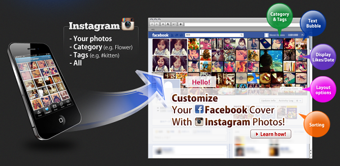 أفضل 6 أماكن لتصميم غطاء Facebook Timeline الخاص بك مجانًا instacover 1 670x328