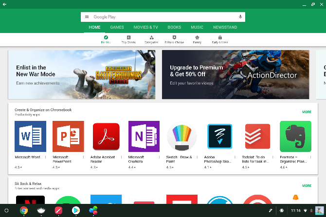 Google Play على جهاز Chromebook