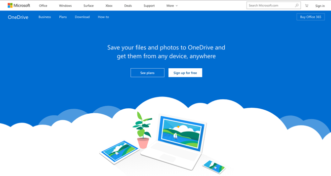 لقطة شاشة OneDrive