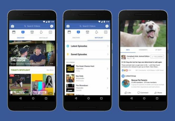 يقدم علامة تبويب Facebook Watch الجديدة البرمجة الأصلية لهواتف Facebook المحمولة الأمريكية