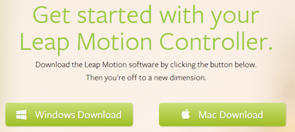 إعداد وحدة تحكم Leap Motion