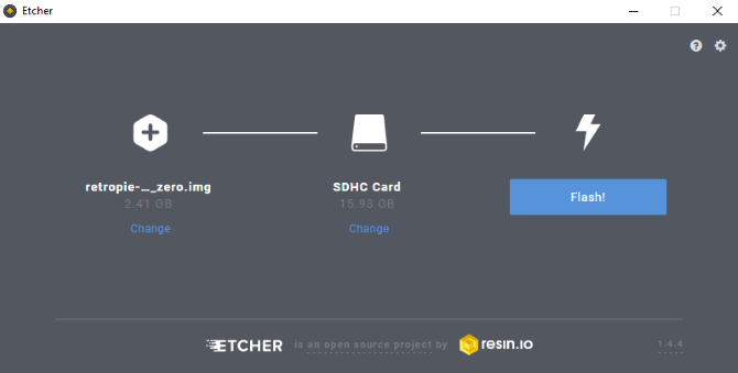 استخدم Etcher لكتابة البيانات على بطاقة SD الخاصة بك