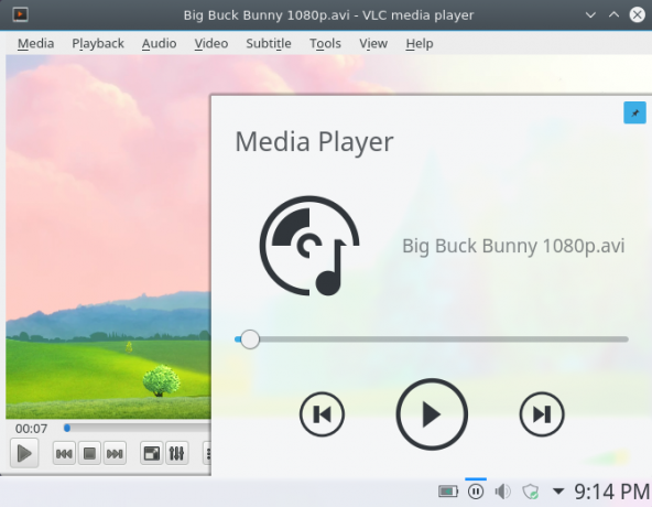 لاعب VLC في سطح المكتب البلازما