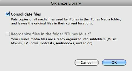 نقل مكتبة itunes إلى محرك أقراص جديد