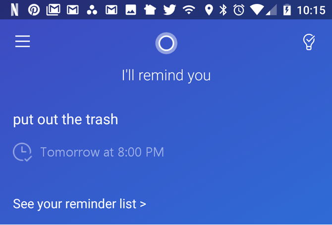 إضافة تذكير Cortana