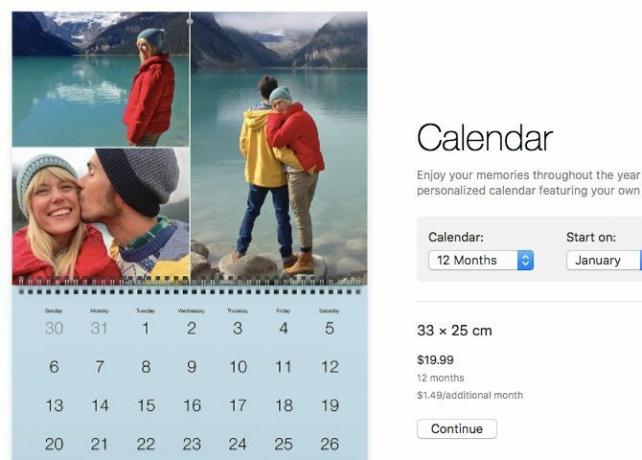 Photo Library Mac - إنشاء التقويمات