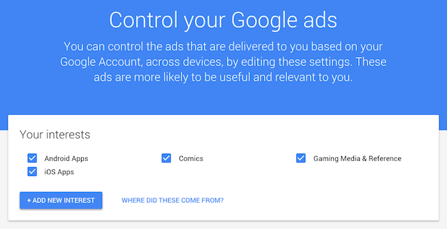 Control-Google-Ads -اهتمامات