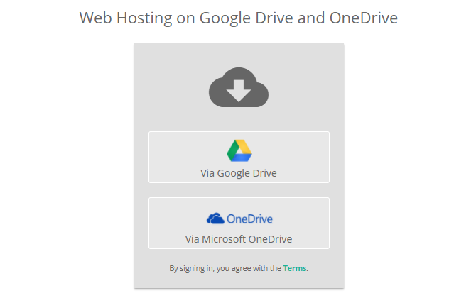 DriveToWeb مع Google Drive أو OneDrive
