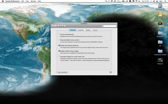 5 شاشات توقف لنظام التشغيل Mac OS X و Windows earthdesk