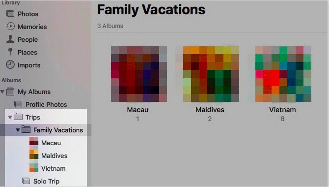 Photo Library Mac - إعداد المجلدات