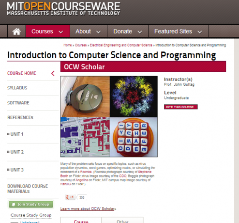 افتح MIT Courseware