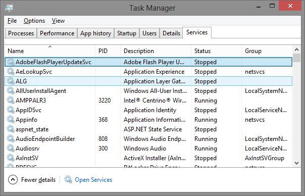 7 إدارة مهام Windows - الخدمات