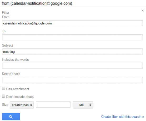 تصفية Gmail من تقويم Google