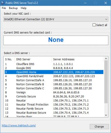 أداة خادم DNS العام