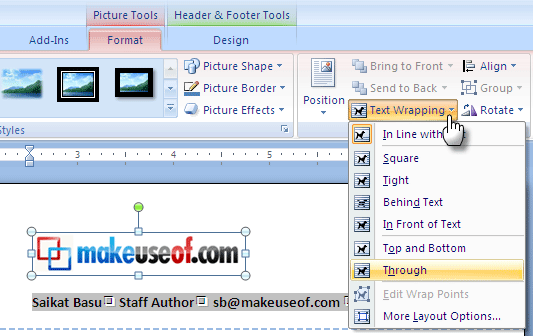 كيفية إنشاء قرطاسية مخصصة مع ورقة ذات رأسية سريعة في Microsoft Word 2007 MSWord06
