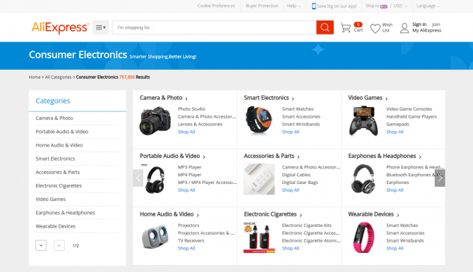 سوق AliExpress على الإنترنت