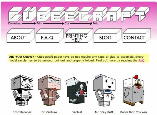 الإلهام cubeecraft-papercraft