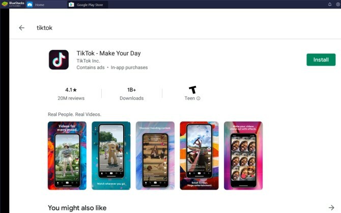 بلوستاكس متجر Google Play TikTok