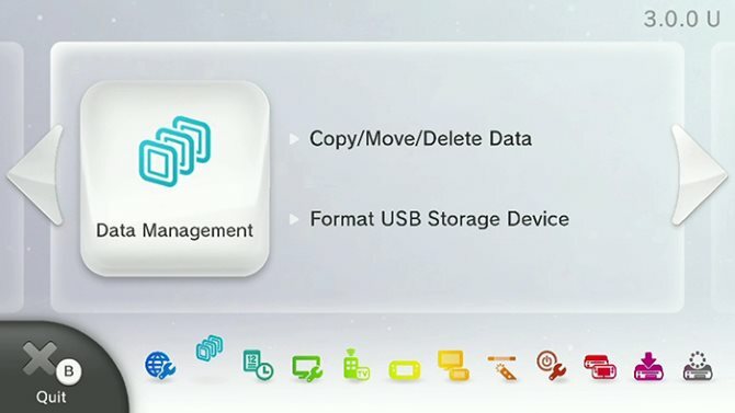 شرح التخزين الموسع لجهاز Wii U الخاص بك 2 إدارة بيانات Wii U